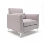 Roselle 90cm Wide Armchair Linen Fabric Chrome Feet NSS01413