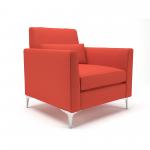 Roselle 90cm Wide Armchair Marmalade Fabric Chrome Feet NSS01421