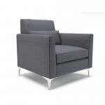 Roselle 90cm Wide Armchair Present Fabric Chrome Feet NSS01461