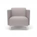 Napa Slim Arm 75cm Wide Armchair Linen Fabric Chrome Feet NSS02805
