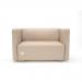 Carmel 130cm Wide Sofa Taupe Faux Leather Light Wood Feet With Socket NSS04053