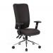 Chiro High Back Task Operators Chair Black With Arms OP000006
