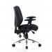 Chiro Medium Back Task Operators Chair Black With Arms OP000010