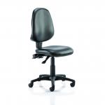 Eclipse Plus II Lever Task Operator Chair Black Bonded Leather Without Arms OP000029