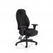 Galaxy Task Operator Chair With Height Adjustable Arms Black Fabric OP000064