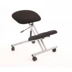 Kneeling Stool Silver Frame Black Fabric OP000072