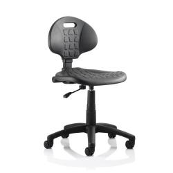 Cheap Stationery Supply of Malaga Task Wipe Clean Operator Chair Black Polyurethane Seat And Back Without Arms Office Statationery