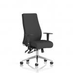 Onyx Ergo Posture Chair With Height Adjustable Arms Without Headrest Black Fabric OP000095