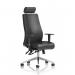 Onyx Ergo Posture Chair With Height Adjustable Arms With Headrest Black Soft Bonded Leather OP000098