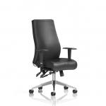 Onyx Ergo Posture Chair With Height Adjustable Arms Without Headrest Black Soft Bonded Leather OP000099