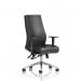 Onyx Ergo Posture Chair With Height Adjustable Arms Without Headrest Black Soft Bonded Leather OP000099