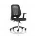 Relay Task Operator Chair Black Back With Folding Arms Black Airmesh Seat OP000115