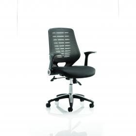 Relay Task Operator Chair Airmesh Seat Black Back With Folding Arms OP000115