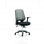 Relay Task Operator Chair Airmesh Seat Silver Back With Arms OP000116