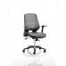 Relay Task Operator Chair Leather Seat Silver Back With Arms OP000118