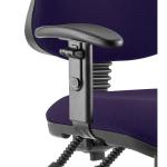 This photo features a dynamic seating accessory with a standard height adjustable arm and no chrome. The T1 plus bolts are also shown in the image, allowing for easy installation.