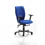 Sierra Executive Chair Blue Fabric With Arms OP000177