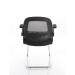 Eco Task Operator Mesh Black and Black Cantilever Chair With Folding Arms OP000185
