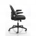 Eco Task Operator Mesh Black and Black Chair With Folding Arms OP000186