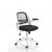 Eco Task Operator Mesh White and Black Chair With Folding Arms OP000188
