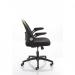 Eco Task Operator Mesh Black and Green Chair With Folding Arms OP000189
