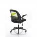 Eco Task Operator Mesh Black and Green Chair With Folding Arms OP000189