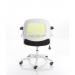 Eco Task Operator Mesh White and Green Chair With Folding Arms OP000190