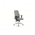 Onyx Ergo Posture Chair Grey Bonded Leather Without Headrest With Arms OP000223
