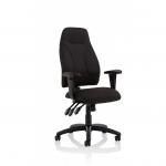 Esme Posture Chair With Height Adjustable Arms Black Fabric OP000232