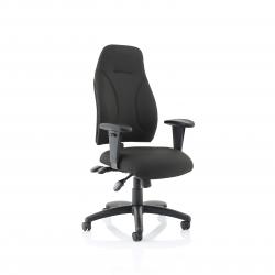 Cheap Stationery Supply of Esme Black Fabric Posture Chair With Height Adjustable Arms OP000232 Office Statationery