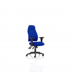 Cheap Stationery Supply of Esme Blue Fabric Posture Chair With Height Adjustable Arms OP000233 Office Statationery