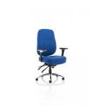 Barcelona Deluxe Blue Fabric Operator Chair OP000243