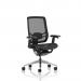 The photo shows a sleek and modern black mesh back chair with a matching mesh seat. The dynamic mesh back provides ergonomic support and the chair is adjustable for ultimate comfort. Its minimalist design makes it a great addition to any office or workspace.