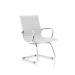 Nola Cantilever Chair Soft Bonded Leather White OP000255