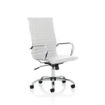 Nola High Back White Soft Bonded Leather Executive Chair OP000256