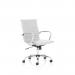 Nola Executive Chair Medium Back Soft Bonded Leather White OP000257