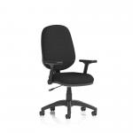 Eclipse Plus I Lever Task Operator Chair Black With Height Adjustable And Folding Arms OP000258
