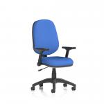 Eclipse Plus I Lever Task Operator Chair Blue With Height Adjustable And Folding Arms OP000259
