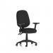 Eclipse Plus II Lever Task Operator Chair Black With Height Adjustable And Folding Arms OP000261
