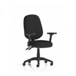 Eclipse Plus II Lever Task Operator Chair With Height Adjustable And Folding Arms Black OP000261