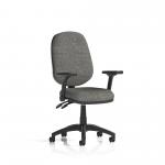 Eclipse Plus II Lever Task Operator Chair Charcoal With Height Adjustable And Folding Arms OP000263