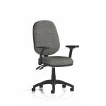 Eclipse Plus II Lever Task Operator Chair With Height Adjustable And Folding Arms Charcoal OP000263