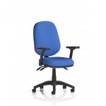 Eclipse Plus III Lever Task Operator Chair With Height Adjustable And Folding Arms Blue OP000274