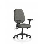 Eclipse Plus III Lever Task Operator Chair With Height Adjustable And Folding Arms Charcoal OP000275