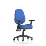 Eclipse Plus XL Lever Task Operator Chair With Height Adjustable And Folding Arms Blue OP000286