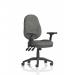 Eclipse Plus XL Lever Task Operator Chair With Height Adjustable And Folding Arms Charcoal OP000287