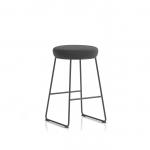 Turin Stool Black Frame Black Seat Pad OP000327