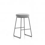 Turin Stool Black Frame Grey Seat Pad OP000328