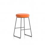 Turin Stool Black Frame Burnt Orange Seat Pad OP000329