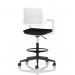Cosmo Hi Rise Chair White Frame Black Seat OP000371